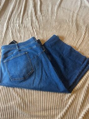 Lane Bryant Women’s  Straight Jeans in Medium to Dark Blue Wash